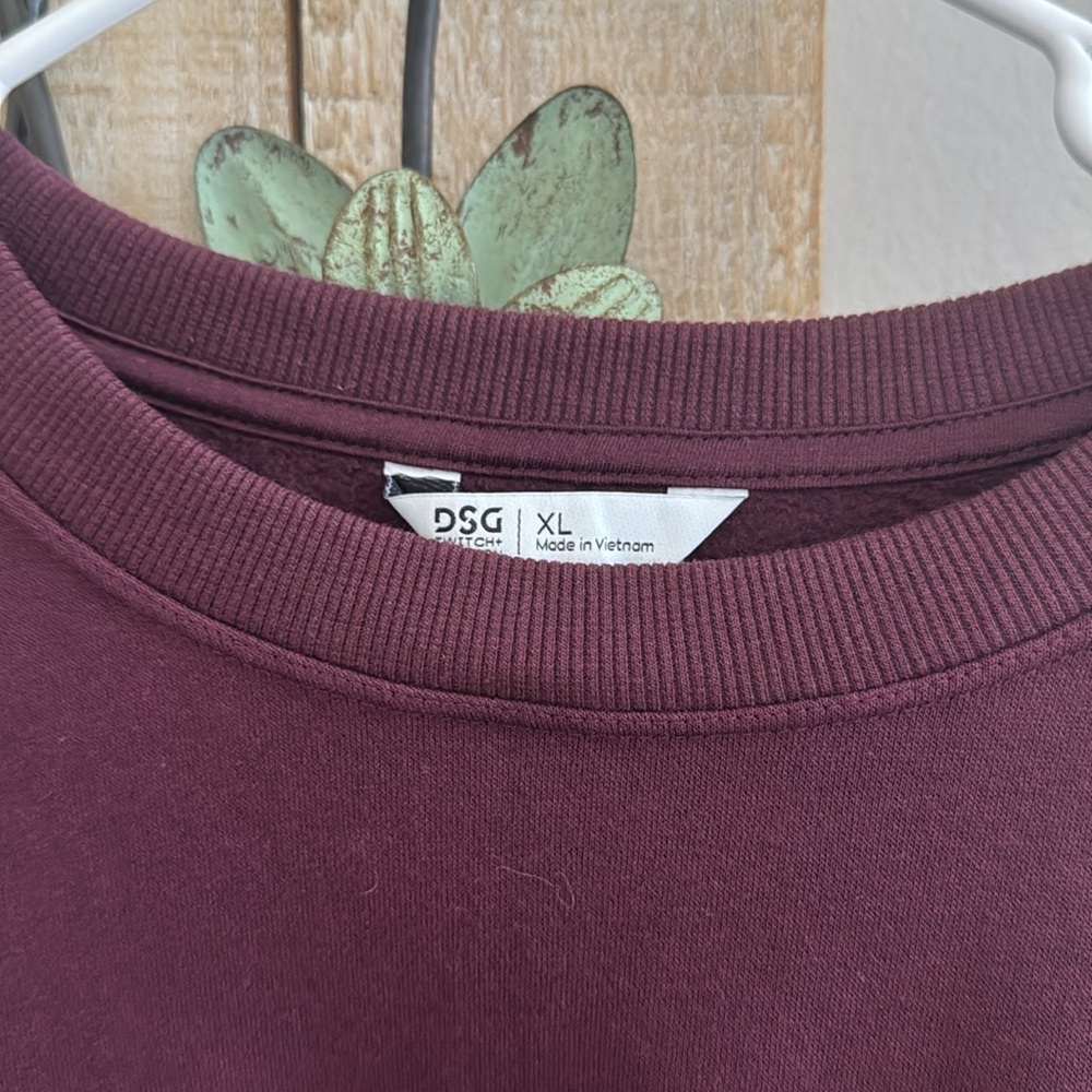 DSG Women's cinched SS fleece Crop oversized Top size XL NWT - Picture 2 of 9